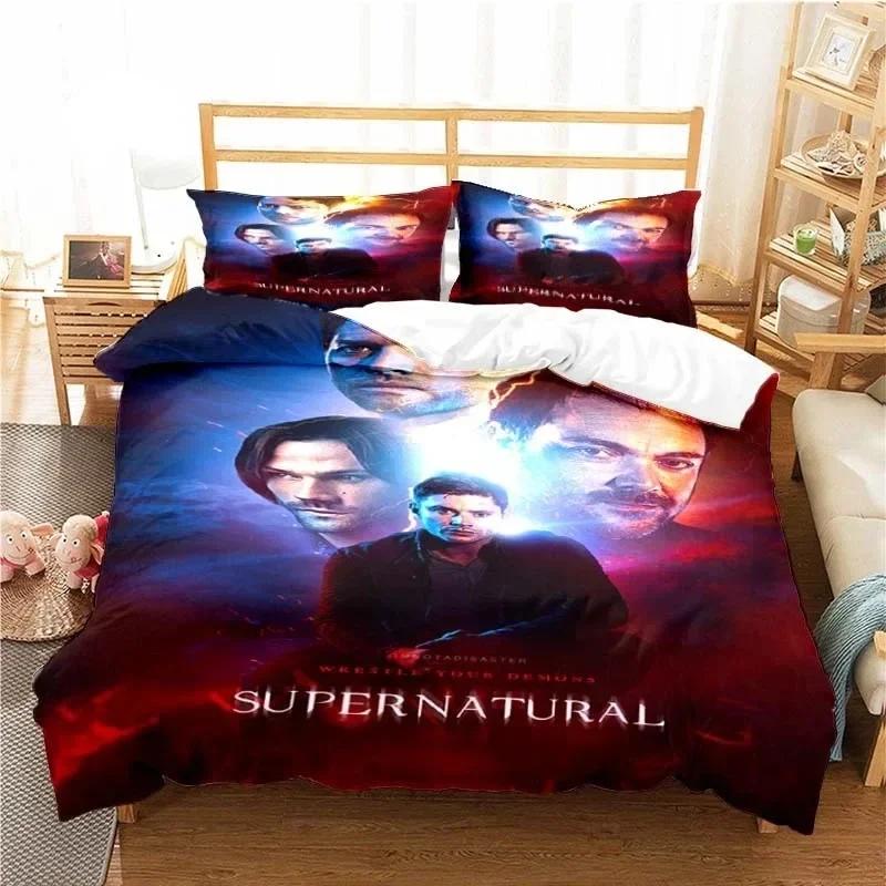Supernatural Pattern Bedding Set Printed Bed Set With Pillowcase Bed Duvet Cover Soft Single Double Queen Super King Size