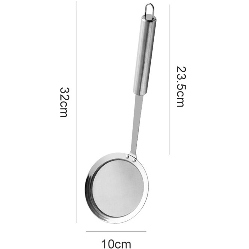 2025+ Fine Mesh Spoon, Stainless Steel Hot Pot Fat Strainer, Multi-Functional Kitchen Cooking Mesh Food Strainer Ladle