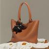 Luksusowa damska torebka skórzana damska ręcznie robiona dziergana torba shopper kobiecy ręcznie tkany koszyk torba na ramię