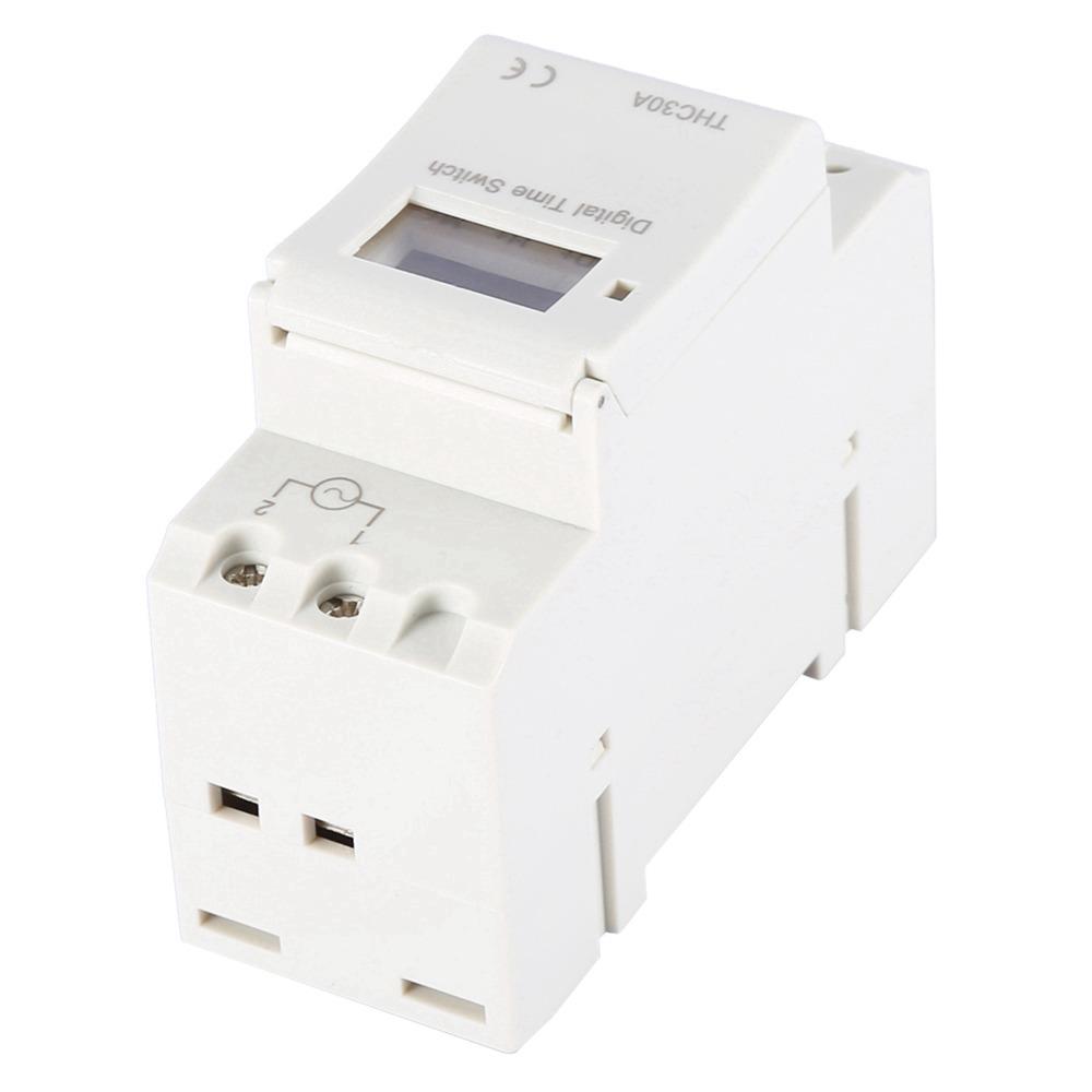 THC 30A Programmable Digital Timer Switch 220V 1-168h Electronic Time Control Digital LCD 16 ON/Off Settings