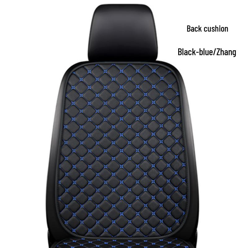 Universal Nappa Leather Car Seat Cushion: Star Embroidered, Backless, Non-Slip, Three-Piece Set