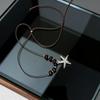 New Bead Summer Seaside Vacation Conch Shells Starfish Pendant Long Adjustable Necklace for Women Bohemian Vintage Accessories