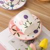 Pastoral Ceramic Coffee Cup And Saucer Set Creative Hand-Painted High-Value British Afternoon Tea Cup Flower Tea Cup Mug