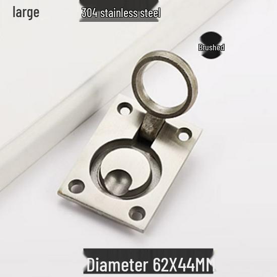 304 Stainless Steel Square Pull Ring Boat Latch for Deck or Cabin Hatch