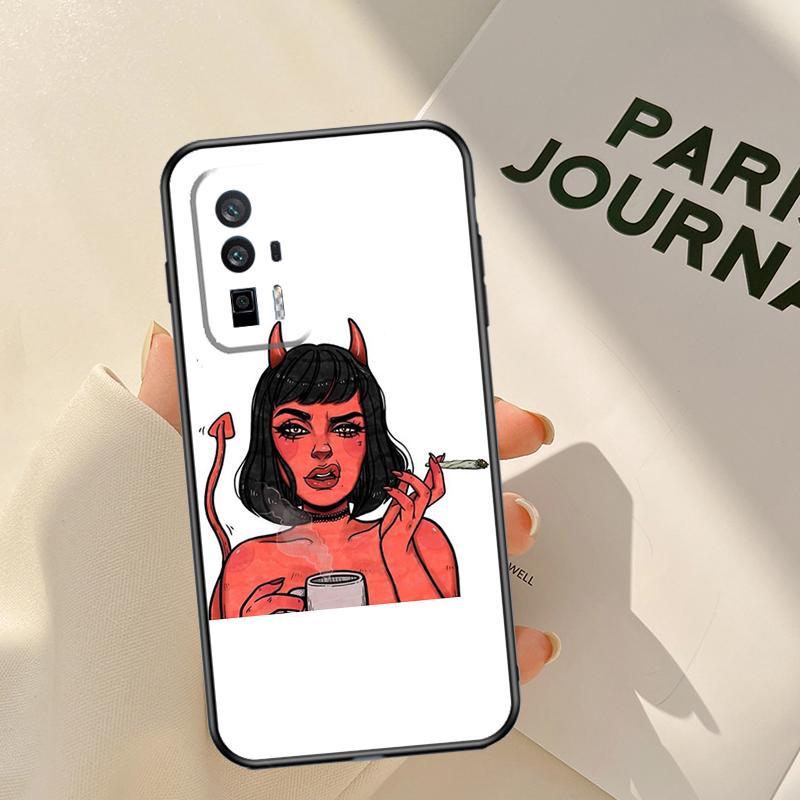 Devil Woman Case For Xiaomi 17 Pro Max 14T 13T 15T Pro 14 15 Ultra POCO F8 F7 F5 F6 X5 X6 X7 Pro Coque