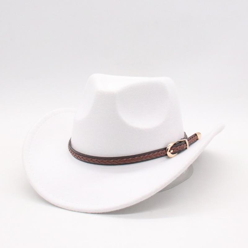 Tibetan Woolen Top Hat Thickened Woolen Felt Hat Xizang Large Edge Belt Hat Men'S And Women'S Spring And Autumn Western Cowboy Hat