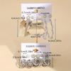 European and American hot-selling geometric earrings with stud earrings combination creative gold earrings set