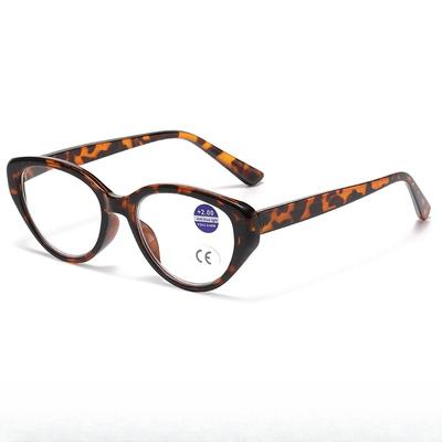 Óculos de Leitura para Presbiopia Estilo Olho de Gato Moda Feminino Estilo INS Armação Grande Confortáveis HD Anti Luz Azul Proteção Ocular