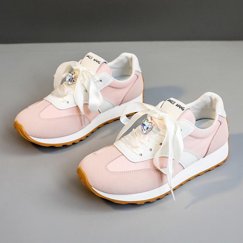 

[Customized] JCF201 new 2025 spring and summer breathable little white shoes women s sports shoes casual women s shoes with thick soles 40