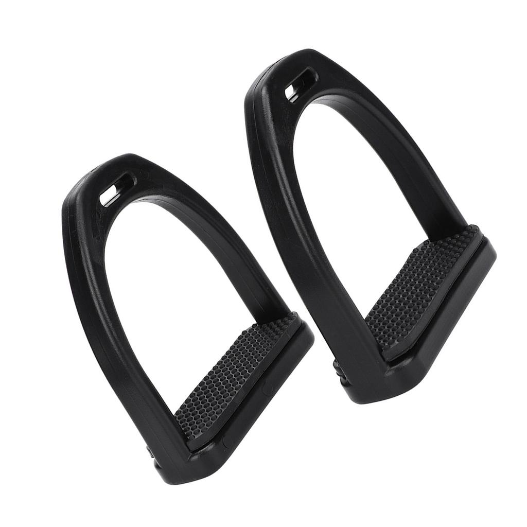 2 estribos de plástico de alta resistencia con almohadilla de goma antideslizante negra, accesorios para herramientas de equitación.(pequeña )