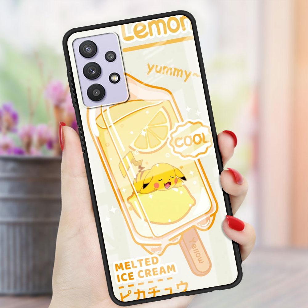 Skleněné pouzdro Pro Samsung Galaxy A52 A71 A50 A51 A70 A21s A31 A72 A10 A12 A30 A22 5G Kryt na telefon Pkemon