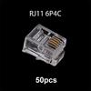 20/50/100PCS/lot RJ11 6P2C 6P4C 6P6C Telephone Internet Modular Plug Jack RJ11 Connector RJ-11 Crystal Heads Gold-Plated 6U