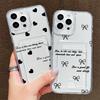 Coque de protection transparente intégrale arrière souple en TPU avec nœud papillon imprimé, antichoc, avec porte-carte
