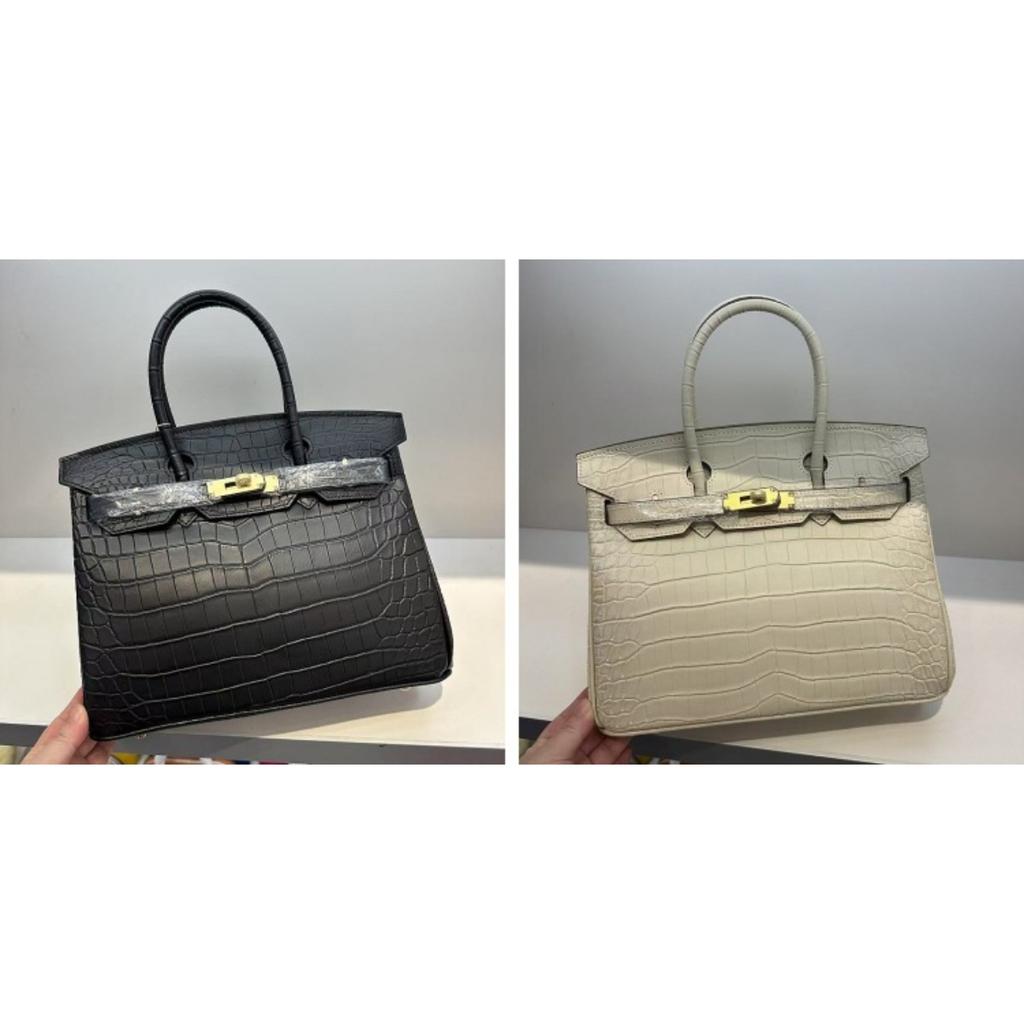 Platin-Tasche Rindsleder erste Schicht Alligator-Muster matt tragbar Schulter-Umhängetasche Damen-Tasche Premium