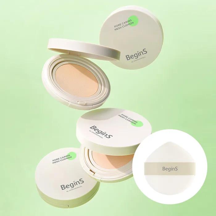 

[Shopping Bag Free] Begins by Jeong Saem Mool Pore Caring Mesh Cushion (1 Jelly Puff Free) 17 Clear