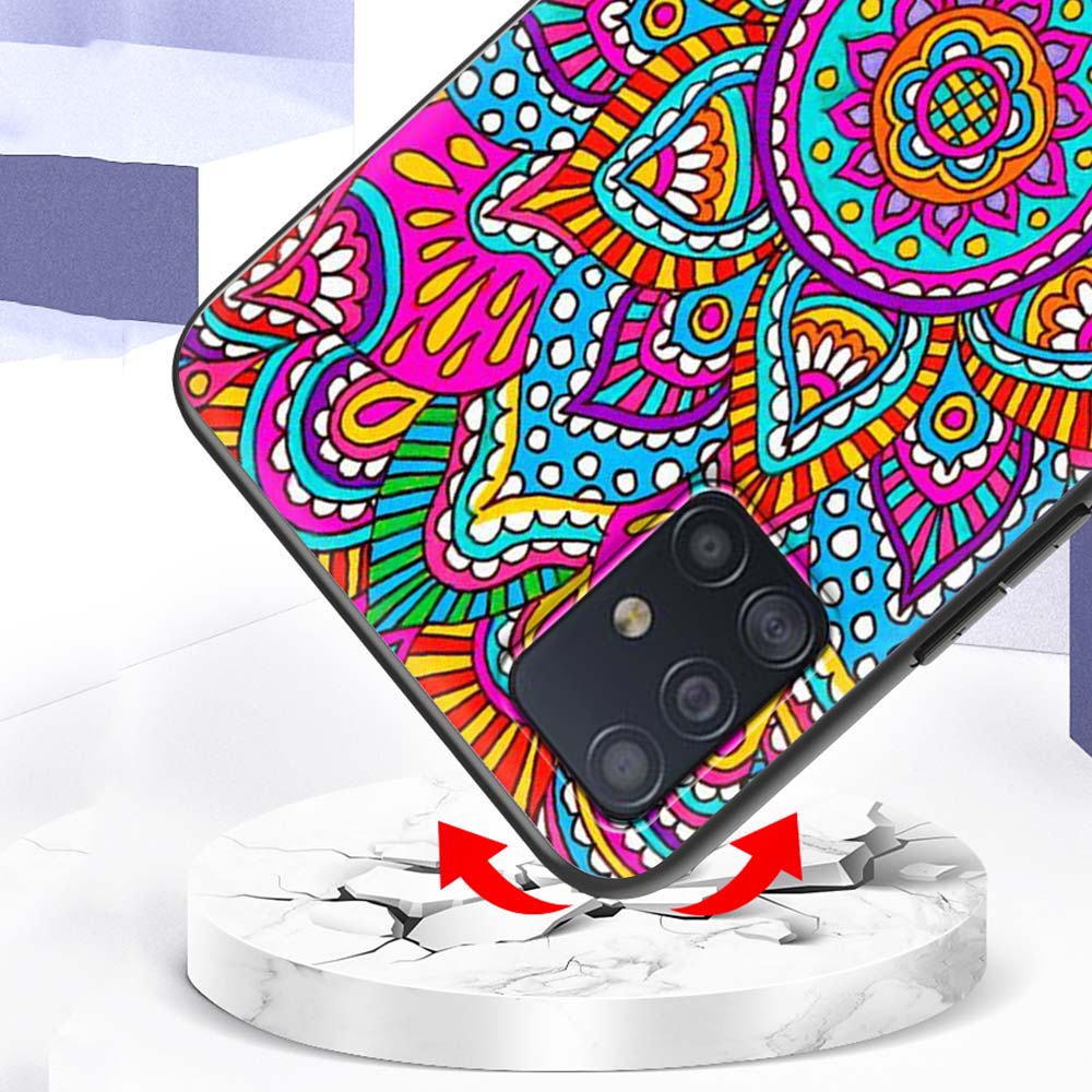 Mandala Chakra Yoga Shell For Samsung Galaxy A71 A52 A51 A91 A72 A42 A41 A32 A31 A21s A21 A12 A11 A02s Cover Soft Case TPU Caso
