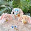 Cute Carrot Rabbit Plush Keychain Bag Charm Pendant Soft Stuffed Animal Doll Gift For Kids