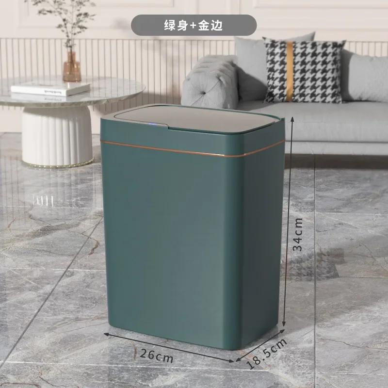 Smart Bathroom Trash Can Automatic Bagging Electronic Trash Can White Touchless Narrow Smart Sensor Garbage Bin Smart Home