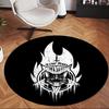 Demon Cat (1) Round Office Rug Decorative Floor Rug for Office Bedroom Living Room and Home Space