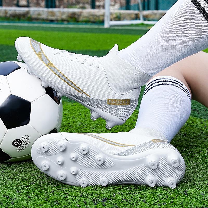 New High-top Football Shoes, Adult Men, Women and Children Long Nails, Young and Young Broken Nails, Breathable Artificial Grass Training Shoes