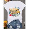 European Size SCHOOL BUS Monitor Women'S Plus Size Sports Short Sleeve T-Shirt