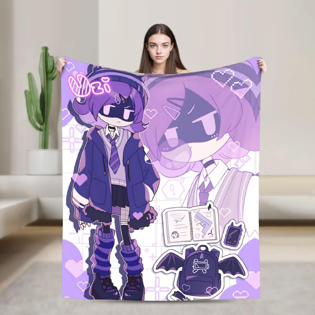 Murder Drones N and Uzi Blanket  Warm Soft Street Trend Plush Throw Blanket For Bedroom Travel Flannel Bedspread Bed Cover