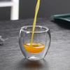 Hand-Blown Double-Walled Egg-Shaped Heat-Resistant Cup for Coffee, Juice, Milk, and Tea