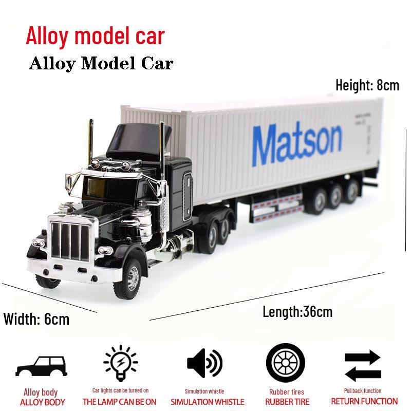 

Игрушечная модель полуприцепа из сплава – Американский грузовик-контейнеровоз