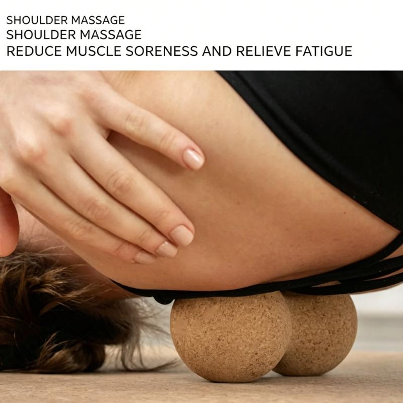 Natural Corks Massage Ball Wooden Myofascial Release Tool For Muscle Relaxation and Fitness Enthusiasts