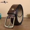Belt Men's Personality Fashion Trend Contrast Color Spots Leather Pin Buckle First Layer Cowhide Retro Pure Copper Jeans Belt