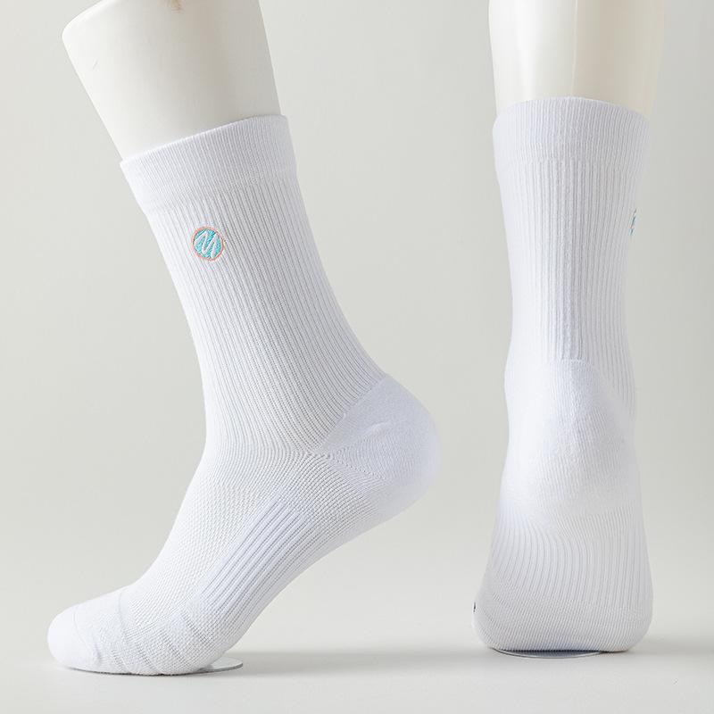 

Женские спортивные носки до середины икры, Хлопок, Влагоотводящие, Дезодорирующие, Дышащие, Махровая подошва, Йога, Теннис, Велоспорт, Бадминтон, Носки для бега 1 pair белый
