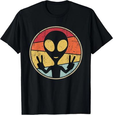 UFO Lover Funny Retro 80's Style Vintage Alien Space Gift T-Shirt