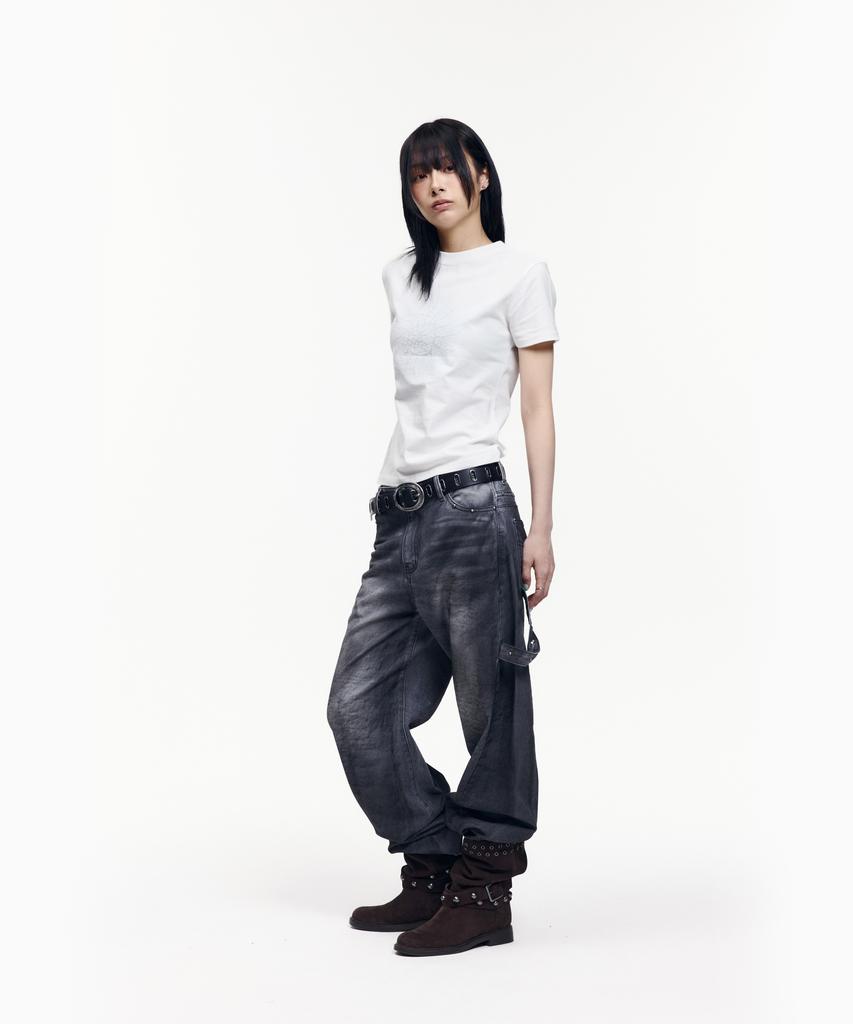 AAKAM All Over Eyelet Belt (Black)
