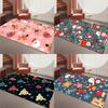 Christmas Living Room Carpet Snowman Cookies Joyful Christmas Patterns Winter Warmth Anti Slip Floor Mats Home Decoration
