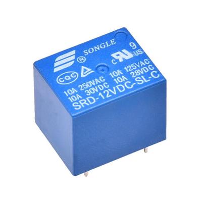 3PCS Mini 12V DC SONGLE Napájecí relé SRD-12VDC-SL-C Typ Miniaturní tiskové relé 12V 1-měnič 1xUM 10A 250V Songle