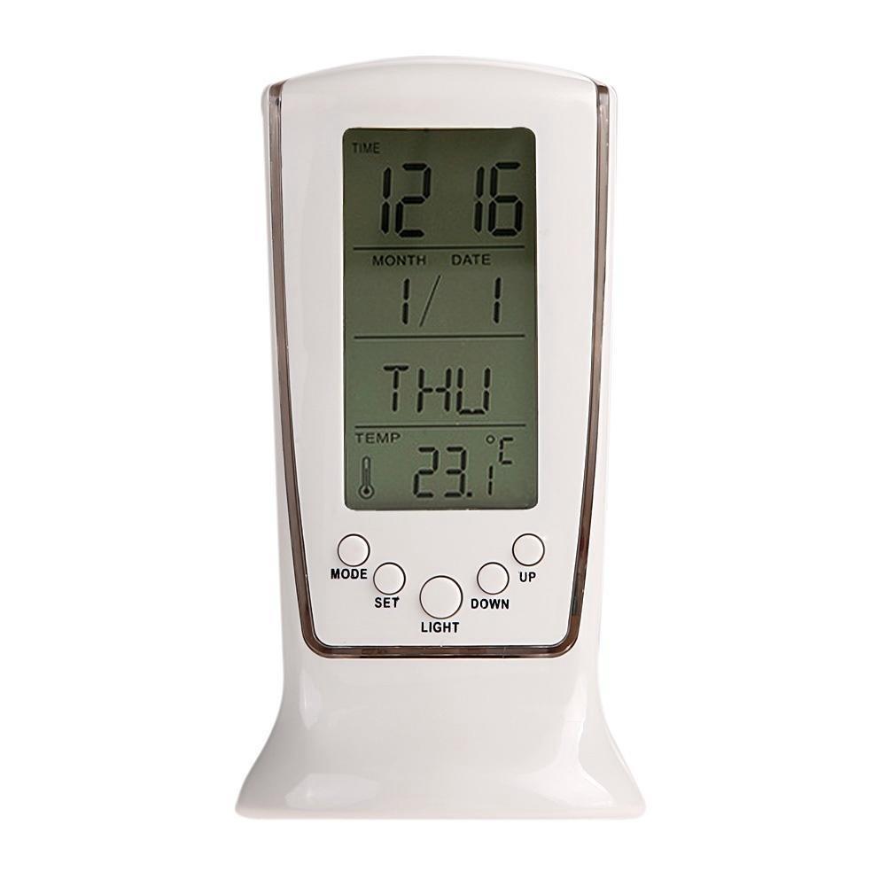 Modern Simple Electronic Alarm Clock With Silent Mode And Temperature Display