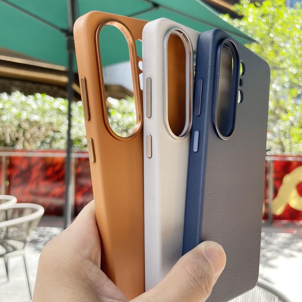 Official 1:1 High End Leather Case for Samsung Galaxy S26 Ultra Plus S25 for MagSafe Wireless Charging Anti Drop Protector Cover