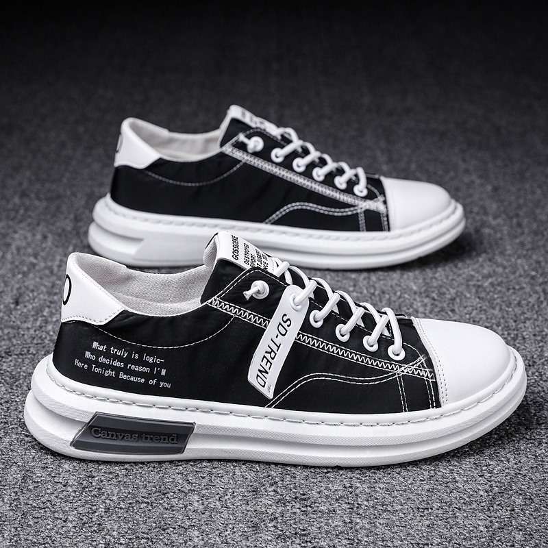 Canvas shoes men's 2025 summer men's shoes trend men's board shoes versatile casual shoes breathable deodorant ice silk cloth shoes