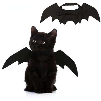 Halloween Pies Nietoperz Skrzydła Ubrania Uroczy Kot Kostium Skrzydła Nietoperza Obroża Dla Psa Skrzydła Nietoperza z Dzwonkiem Dyniowym Kostium Nietoperza Dekoracja Imprezowa