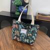 Stylish Versatile Girl’s Handbag Flower Printed Large Capacity Shoulder Bag Lightweight Leisure Lunch Bag Daily Use