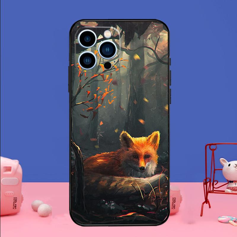 

Anime Fox Phone Case For iPhone 16 15 14 13 12 11 17 Pro Max Plus 12 13 mini 16e 17 Air Bumper Cover iPhone 13 mini