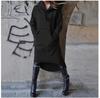 Automne et Hiver Veste Irrégulière à Capuche Grande Taille pour Femme Sweat-shirt Long