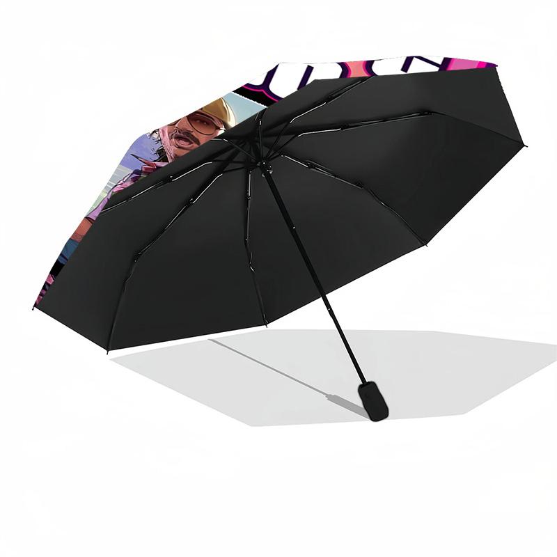 1pc GTA Umbrella, Sun Protection, And UV Shielding. It Has Eight Sturdy Ribs for Outdoor Use And Perfect As a Holiday Gift
