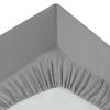 Fitted Sheet 160 X 200 Cm With 30 Cm Overlap, Cotton, Gray