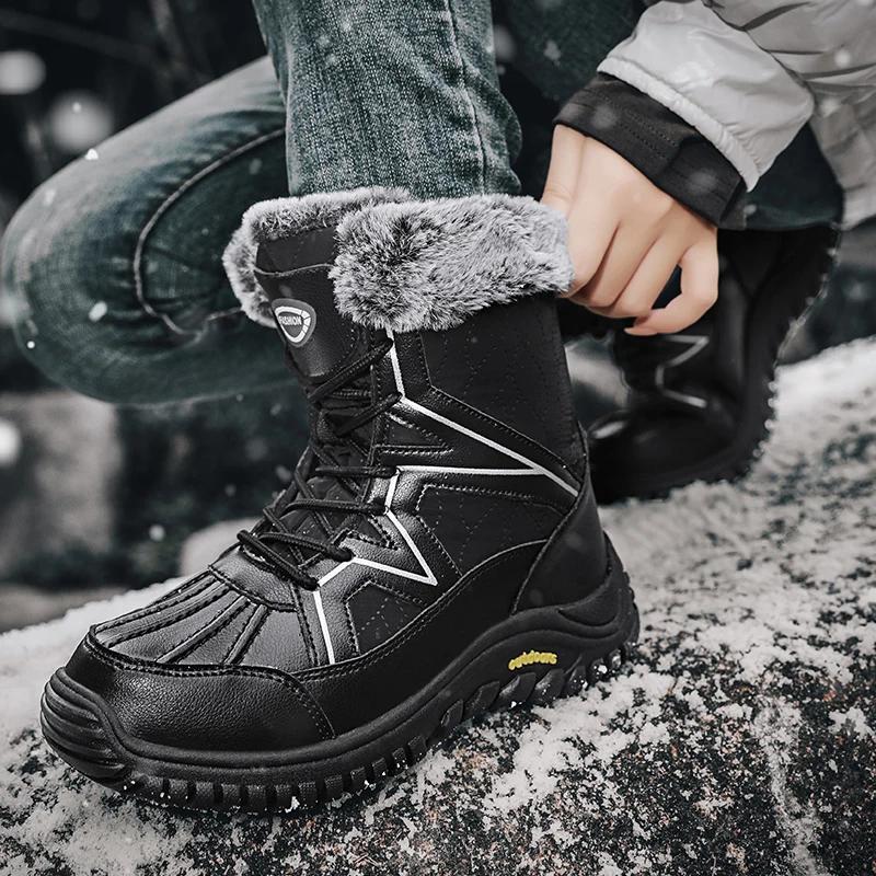High Quality Winter Women's Plush Snow Boots Outdoor Waterproof Warm Plush Women's Boots Comfort Platform Boots Botas Para Mujer