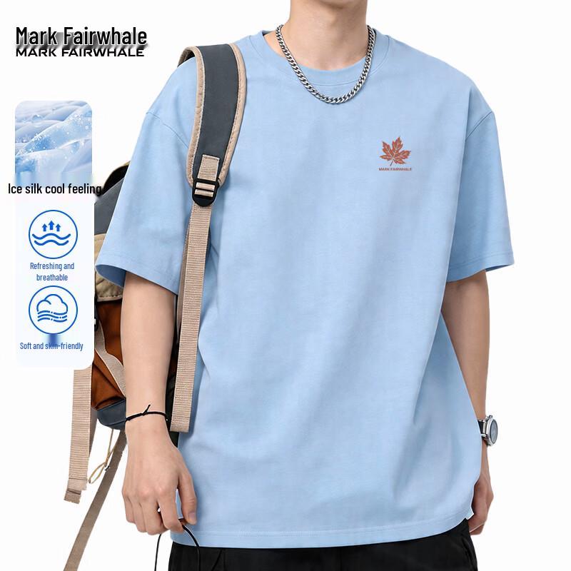 Mark Fairwhale Men's Ice Silk Round Neck Short Sleeve T-Shirt