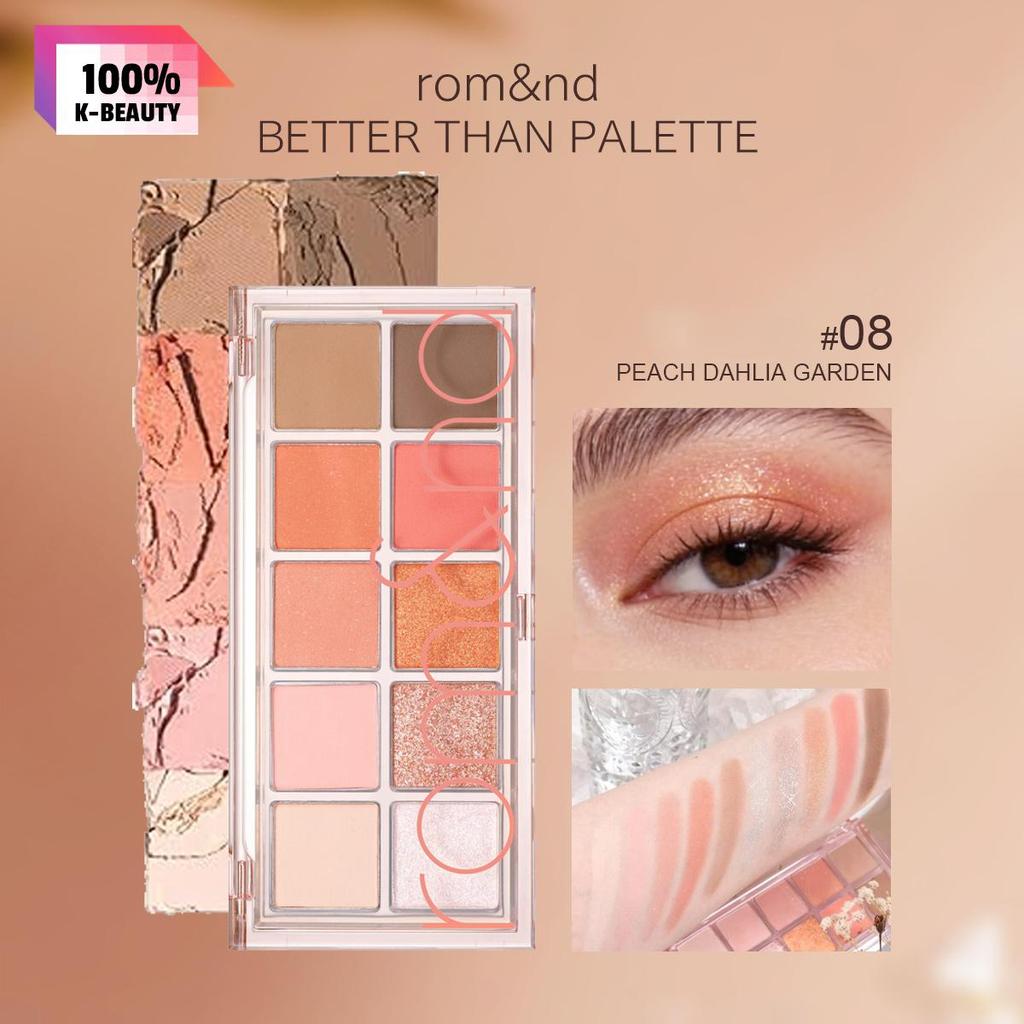 Rom&nd MELHOR QUE AS PALETAS 00-09/11-13, Inspirada no Jardim, Tons Totalmente Harmoniosos, Amigável para Iniciantes, Multiuso, K-Beauty, Maquiagem Coreana
