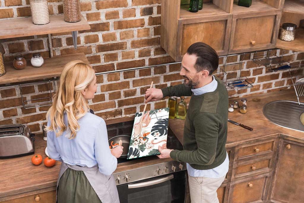 Skleněná deska na krájení 52x30 Příroda