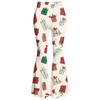 Women's Christmas Printed High Waisted Flared Yoga Pants Casual Slim Fit Everyday Wear