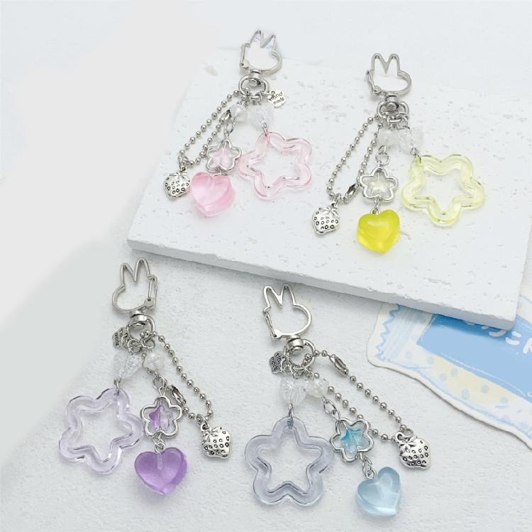 Vibrant Five Point Keychain Charm Easy Clip Feature Sturdy Alloy Keyring Accessory For Convenient Portability